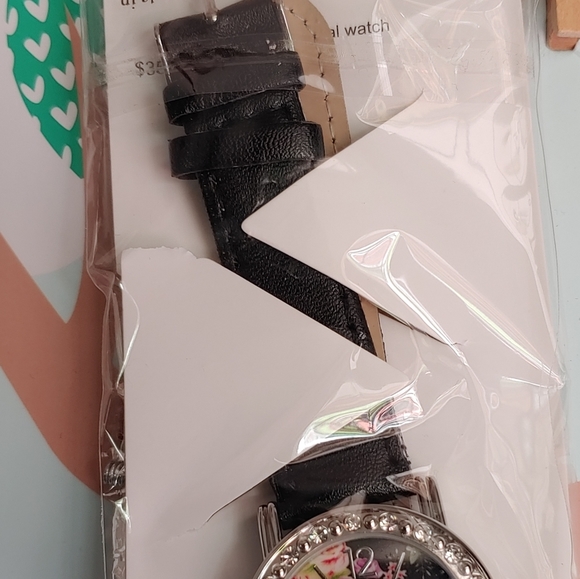 Vintage Toni Floral Face Watch With Gems - Picture 3 of 4